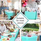 Hiasan Light Blue Tablecloth Square - Waterproof and Wrinklr Resistant Washable Polyester Fabric Table Cloth for Dining Room and Outdoor Use, 30 x 30 Inch