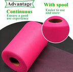 Fuchsia Tulle Fabric Rolls 6 Inch by 100 Yards (300 feet) Fabric Spool Tulle Ribbon for DIY Tutu Baby Shower Birthday Party Wedding Halloween Decorations Christmas Craft Supplies