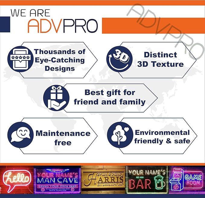 ADVPRO Personalized Your Name Custom Home Bar Beer Established Year Multi Color LED Neon Sign 16 x 12 Inches st4s43-p11-tm-c
