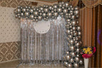 Foil Fringe Curtains Party Decorations - Melsan 3 Pack 3.2 x 8.2 ft Tinsel Curtain Party Photo Backdrop for Birthday Party Baby Shower or Graduation Decorations (Pure Silver)