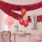 KatchOn, XtraLarge Red Fringe Banner - Pack of 2 | Ceiling Tinsel for Red Streamers Party Decorations | Streamers for Cherry Party Decorations, Bridal Shower Decor, Halloween, Christmas Decorations