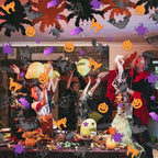 MARFOREVER Halloween Confetti Glitter Table Decorations Party Scatter Table Sprinkles Bats Spider Pumpkin for Halloween Party Supplies Decor