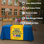 DreamController Custom Table Runner 12"x72" to 36"x72" with Business Logo, Image or Text | Personalized Table Runner for Trade Shows, Events, Birthday, Wedding | Made in USA | Fast delivery | HD Print