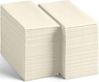 200-Pack Disposable Linen-Feel Champagne Napkins, 12" x 17" Cloth-Like Paper Dinner Napkins For Wedding, Bathroom, Party Or Event
