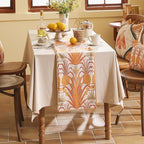 patdrea Designer Tropical Linen Table Runner 102 Inch Long, Yellow Vintage Elegant with Pineapple Pattern Table Mat,Decoration for Kitchen Dining Coffee Table Cover Banquet Christmas , 12"*102"