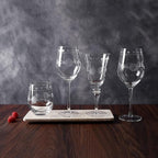 Premium Delight Wine Glasses Set of 4,15 oz – Hand-Blown with Etched Long Stem, Classic Glassware for Weddings, Dinners, and Holiday Gifting (Red Wine Glass)