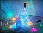 20 LED Wine Bottle Lights with Cork, 15 Pack Battery Operated Cork Shape Fairy Light Waterproof Mini Copper Silver Wire String Lights for Party, Wedding, Christmas, Bedroom Decor (Multicolor)