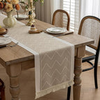 Table Runners 119 Inches,Waterproof Boho Table Runner with Tassel Fringe,Table Runner for Party Coffee Table