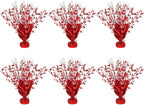 6 Pack Star Table Centerpieces for Party, Birthday Table Decorations for Kids Adults, Party Centerpieces for Tables for Wedding Baby Shower Graduation Holiday Event (Red)