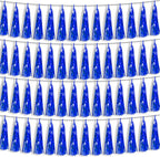 4P Blue Foil Fringe Metallic Tassel Streamers Banner Tassel Garland for Parade Floats, Bachelorette, Wedding, Birthday, Halloween, Christmas, Bridal/Baby Shower Party Decorations