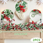 MAKHOT 2-Piece Christmas Garland Suitable for Christmas Holiday Fireplace Indoor and Outdoor Decor.