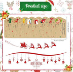 Zonon 720 Pieces Self Adhesive Christmas Gift Tag Xmas Kraft Name Tags Natural Kraft Xmas Stickers Paper Tags Labels for Christmas Decoration(Classic Style)