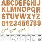 TaoBary 112 Pcs DIY Letter Kit Glitter Customizable Banner Letters Include 107 Letters and Numbers 3 Rope and 2 Needles for Birthday Halloween Christmas Wedding Valentine Party Decor(Glitter Orange)