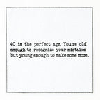 Five Star Napkins 40th Birthday Quotes White Cotton Cocktail Napkins, Beverage Napkins, Bar Napkins, Cloth Napkins, Party Napkins, Events, Holidays, Weddings, Birthdays, Disposable, 4.5" x 4.5"- (50x)