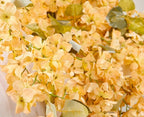 Flower Garland, Artificial Hydrangea Vine Flowers, Hanging Fake Hydrangeas Vine for Room Anniversary Wedding Birthday Christmas Wall Arch Decor, 2 Pcs, Floral Garland, Champagne Flower