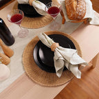 Linen Light Natural Table Runner 48 Inches - 100% Pure Linen Cloth Fabric Hemstitch Table Runner 14 x 48 Inch for Dining, Dresser, Thanksgiving, Fall Christmas - Lino