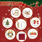 KPOSIYA 12PCS Christmas Napkin Rings Set of 6 and 6pcs Red Napkins Cloth, Metal Xmas Napkin Ring Holders for Winter Christmas Holiday Dinner Party Table Decoration