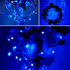 Twinkle Fairy Lights Battery Powered 3 Modes with Timer Firefly Lights 20 LED on 7.2feet Silvery Copper Wire for DIY Wedding Party Christmas Halloween Centerpiece Decorations 15 Pack (Blue)