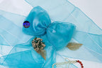 MDS Pack of 200 PCS Organza Chair Sashes Wider Dining Chair Bows Ribbon Tie Back for Wedding Party Birthday Bridal Shower Reception Event Banquet Home Chair Cover Decoration - Light Teal