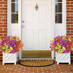 AmyHomie 16 Bundles Artificial Flowers for Outdoor Outside Spring Summer Decoration UV Resistant Faux Flowers No Fade Fake Plastic Plants Garden Porch Window Box Decorating