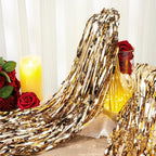 50 Pcs Wedding Fairy Wands with Bells Foil Tinsel Ribbon Stick Wands Tinsel Party Streamers with Bell Glittery Bridal Wedding Send Off Ideas Holiday Celebration (Champagne Gold)