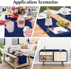 2 Pack Navy Blue Table Runner 12 x 72 Inch Solid Color Farmhouse Runners Coffee Table Dresser for Daily Party Home Decoration