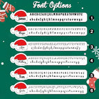 CALLIE Personalized Christmas Stickers with Custom Name, Waterproof Custom Christmas Name Tags Stickers, Peel and Stick Christmas Gift Tags (Santa Hat)