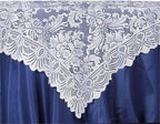 Efavormart 54" x 54" White Jolly Good Lace Table Overlay for Table Decoration