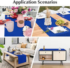 2 Pack Blue Small Short Table Runner 12 x 48 Inch Solid Color Runners Coffee Table Dresser for Daily Party Home Decoration