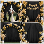 40x10ft Backdrop Curtains for Parties, 8 Panels 5x10ft Curtains Photography Drapes Rod Pocket Curtain Backdrop for Birthday Wedding Baby Shower Home Decor