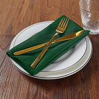 Cloth Napkins 17x17 inch Washable Polyester Dinner Napkins Soft Table Napkins for Wedding Party Dining Banquet(Hunter,100PCS)
