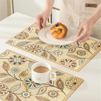 Snycler Table Runner Boho Table Runners Vintage Elegant Farmhouse Table Center Linen Decor for Home Dining Party Entrance (12x18 Inch ,Set of 4) Khaki