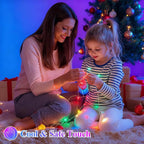 Lakumu 12 Pack Multi-Color Fairy Lights Battery Operated, 7ft 20 LED Waterproof Micro Firefly Lights for DIY Craft, Wedding Table Centerpieces, Christmas Decor, Bedroom