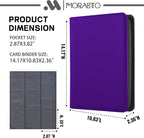 Card Binder 9 Pockets,Trading Card Binder Holds up to 864 Cards with 48 Sleeves,Zipper Card Holder Album Compatible with TCG Card/Game Cards/Sports Card