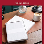 Beechmore Books A4 Sketchbook – 8.5x11 Premium Vegan Leather Bound Large Sketch Book Hardcover with 156 Thick 160gsm Perforated Ivory Pages, Blank Sketch Pad, Gift Boxed, Back Pocket, Ribbon Bookmark