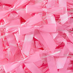 Juvale Pink Twist Tie Gift Bows - Pre-Tied Mini Bows for Crafts & Ribbon Twist Ties for Treat Bags - 100 Count, 3 x 2.5 in, Satin