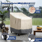 2 Pack Extra Heavy Duty Waterproof Patio Chair Covers for Outdoor / Swivel/ Rocking Chair - Medium Adirondack Chair Covers with Air Vent, 30"W x 34"D x 38.5"H