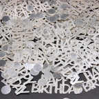 Birthday Confetti - Silver for Happy Birthday Table Decorations, 270 Pcs