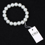 Shappy 300 Pcs 0.8 x 1.58 Inches White Price Display Tags Marking Labels Display Hanging Tags with Elastic String