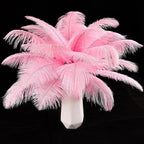 THARAHT Pink Ostrich Feathers 24pcs Natural Bulk 8-10Inch 20cm-25cm for Crafts Wedding Party Centerpieces Flower Arrangement Easter Gatsby and Home Decoration Feathers