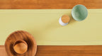 Solino Home Cotton Linen Yellow Table Runner 120 Inches Long - Hemstitch 14 x 120 Inch Table Runner