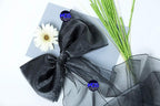 MDS Pack of 150 PCS Organza Chair Sashes Wider Dining Chair Bows Ribbon Tie Back for Wedding Party Birthday Bridal Shower Reception Event Banquet Home Chair Cover Decoration - Silver Gray