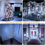 Cool White ⇋ Multicolor 66Ft 200LED Fairy Lights Plug in with Remote, Waterproof String Lights Outdoor 8 Modes Bedroom Decor, Twinkle Light for Girl's Room Garden Christmas Decorations
