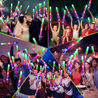 217 PCS Glow Sticks Bulk Party Pack, Foam Glow Sticks, Glow In The Dark Party Supplies, Foam Light up Sticks with 3 Modes Colorful Flashing, Foam Glow Sticks Bulk for Wedding, Party, Birthday, Raves