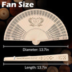 100 PCS Custom Fans Personalized Folding Fans for Line Dancing Wooden Hand Fan Wedding Favors Bulk Fans for Guests Party Event Use (Style02)