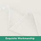Biscaynebay Textured Fabric Tablecloths 60x108 Inches Rectangular, Ivory Water Resistant Tablecloths for Dining, Kitchen, Wedding and Parties, Machine Washable