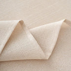 NLMUVW Linen Tablecloth for Rectangle Table - Textured Table Cloth Water Resistant Farmhouse Burlap for Kitchen Dining Café,Champagne, 54 x 108 Inch