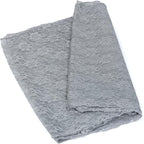 MDS Pack of 25 Wedding 12 x 108 inches Lace Table Runner for Wedding, Decorations for Birthday Parties, Banquets, Graduations, Engagements, and Runners fit Rectangle, Round Table- Silver Gray