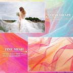 54" by 20 Yards Blue Tulle Fabric Rolls - Tutu Spool Bolt for DIY Wedding Decoration, Baby Shower Tutu Skirt, Gift Wrapping - Large Matte Tulle, Roll Packaging (Baby Blue)