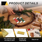 MECCANIXITY 190 Yards/575 Feet 27 Gauge Metal Floral Wire Gold Tone Flexible Paddle Thin Floral Wires for Craft, Christmas Wreath, Flower Arrangement, Wedding, Total 5 Roll